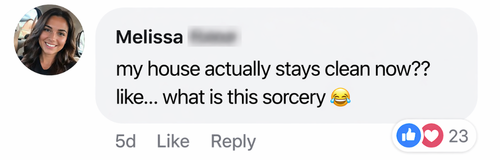 Facebook testimonial from a Happy As A Mother community member