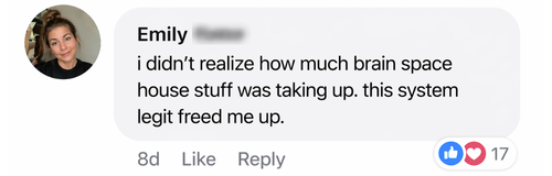 Facebook testimonial from a Happy As A Mother community member