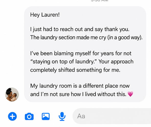 Facebook testimonial from a Happy As A Mother community member
